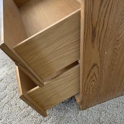 Wooden 5 Chest Dresser with Brass Detail
