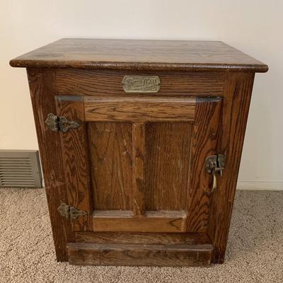 White Clad Wooden Nightstand (2 of 2)