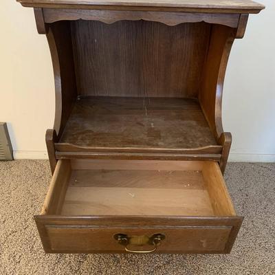 Wooden Nightstand with Drawer