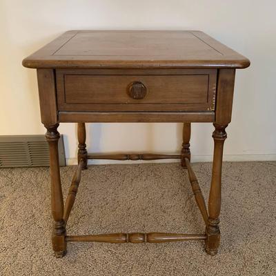 Wooden Nightstand with Drawer