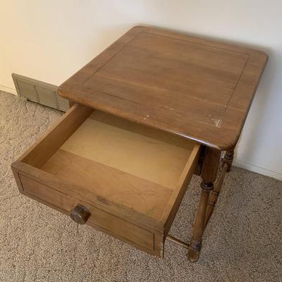 Wooden Nightstand with Drawer