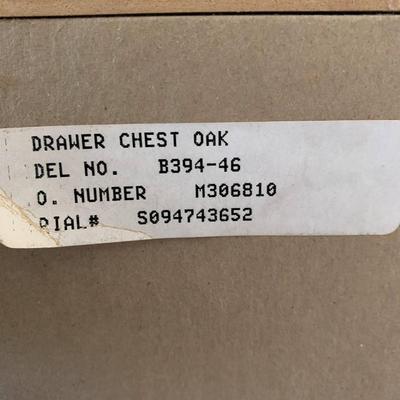 Oak 5 Chest Dresser 