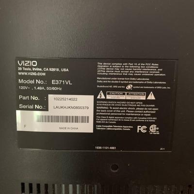 Vizio Flat TV - Model E371VL 37â€