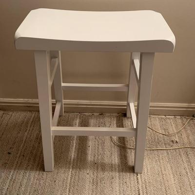 White Wood Stool