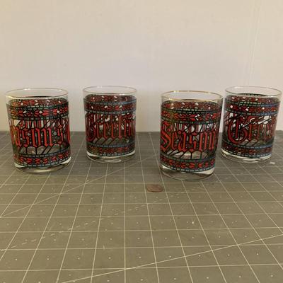 Season Greetings Holiday Glasses