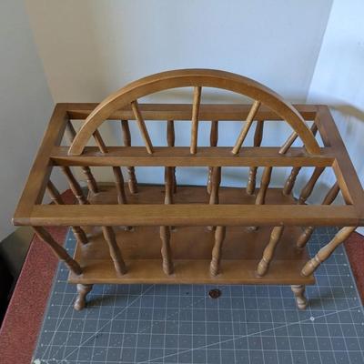 Wooden Magazine Rack