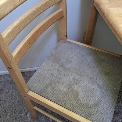 Wood Table with 2 Chairs