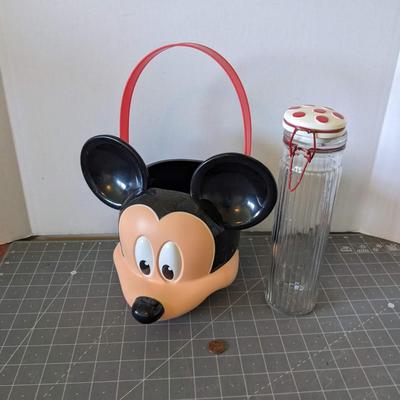 Mickey Basket and Jar