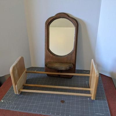 Shoe Rack and Wall Mirror