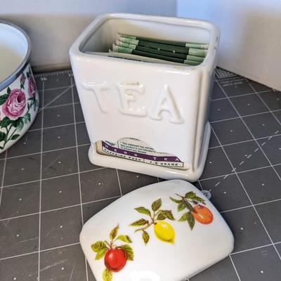 Floral Pots and Tea Holder
