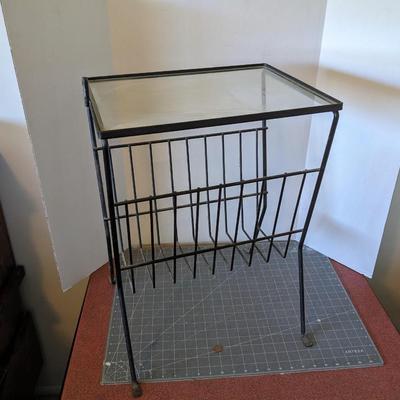Magazine Rack Glass Table