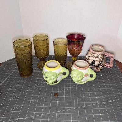 Colored Glass and Mug Bundle