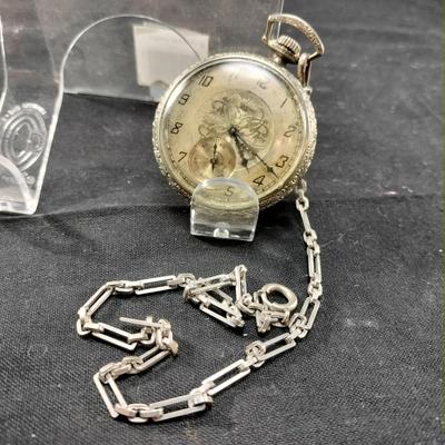 Vintage Elgin Pocket Watch with Fob Chain