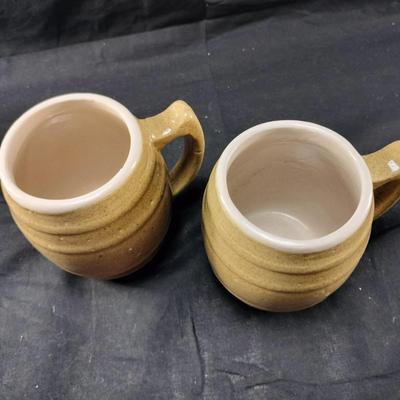 Pair of Uhl Pottery Barrel Mugs