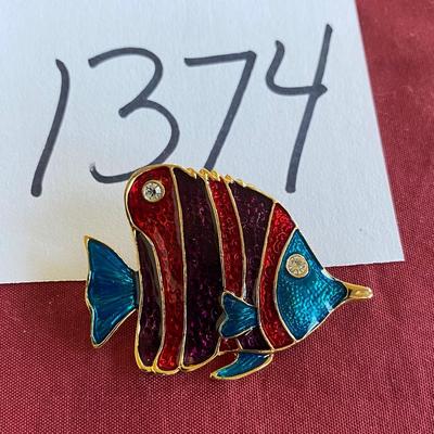 Vintage Tropical Fish Brooch