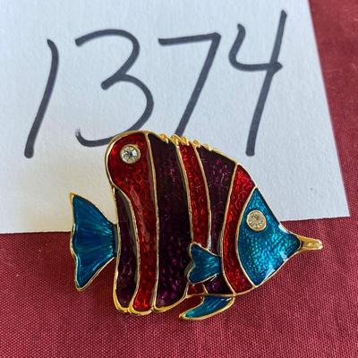 Vintage Tropical Fish Brooch
