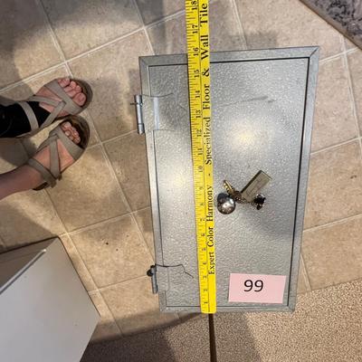 Small Metal lockbox with keys