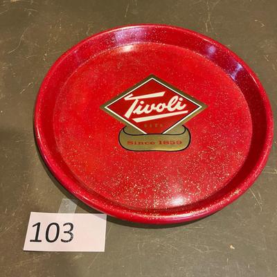 Vintage Tivoli round tray