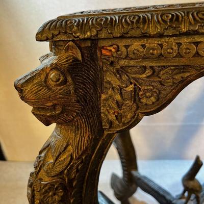 Intricately Carved Anglo Indian Table Burmese? 