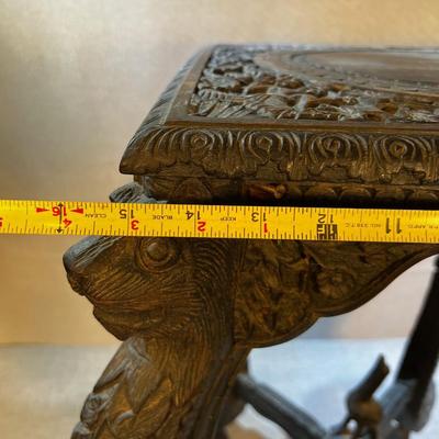 Intricately Carved Anglo Indian Table Burmese? 
