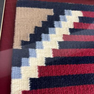 Framed Navaho Weaving Blanket/Rug 