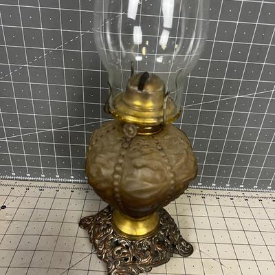 Antique Satin Glass Foil Lamp