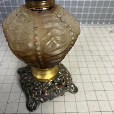 Antique Satin Glass Foil Lamp