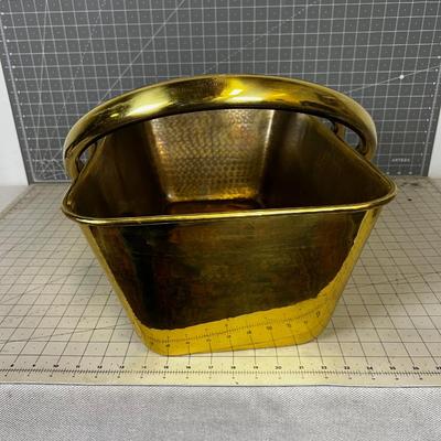 Hand Crafted in Italy for Ethan Allen Brass Basket 