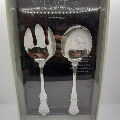 Wallace - Hotel 2 Piece Salad Set 18/10 Stainless Steel - NEW