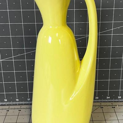 Mid Century Carafe or Pitcher - AWESOME Chartreus Color 