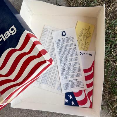 American Flag with box