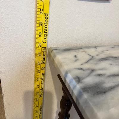 Marble top wooden table