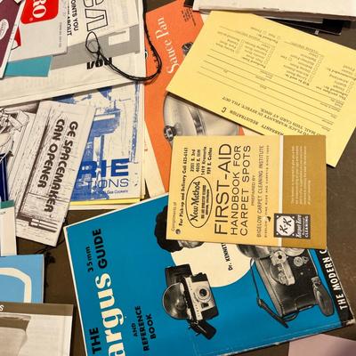 Variety of vintage manuals