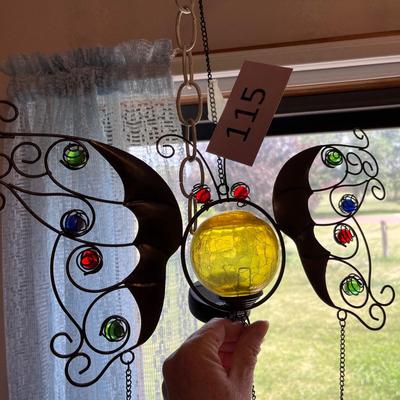 Vintage butterfly wind chime