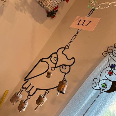 Vintage owl wind chime