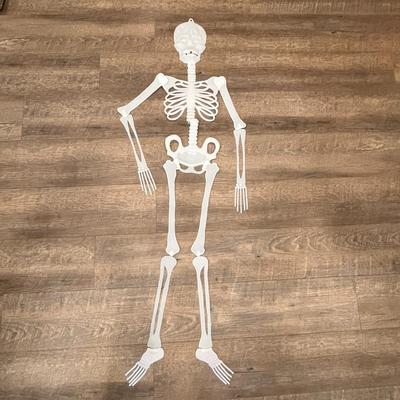 GLOW IN THE DARK PLASTIC SKELETON 64â€ TALL