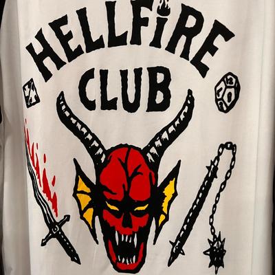 â€œHELLFIRE CLUBâ€ LONG SLEEVED BASEBALL STYLE SHIRT NEW IN PACKAGE MENâ€™S XL