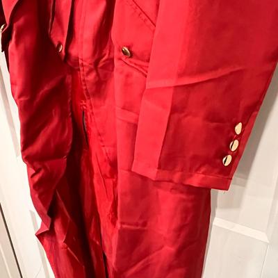 FANCY MENâ€™S LONG TAIL JACKET w/ BUILT-IN VEST NEW IN PACKAGE WINE RED 2XL