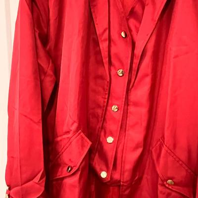 FANCY MENâ€™S LONG TAIL JACKET w/ BUILT-IN VEST NEW IN PACKAGE WINE RED 2XL