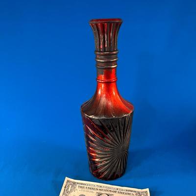 HAUNTED HOUSE MYSTERIOUS BLACK AND RED POTION BOTTLE 