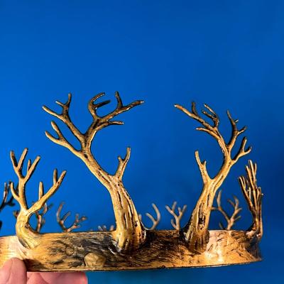 NEW FROM PACKAGE GOLD TONE TREE CROWN 