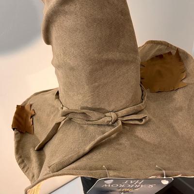 TALL SCARECROW HAT WITH FLOPPY TIP AND PATCHES NEW WITH TAG