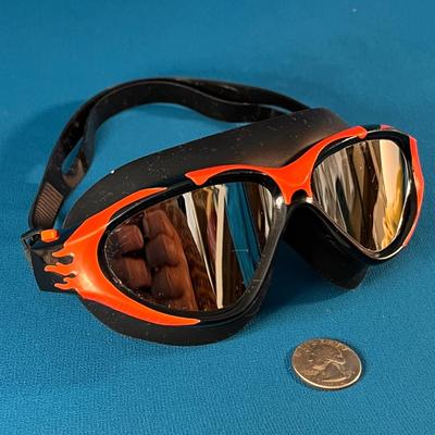 â€œTHE DEVILâ€™S GOGGLESâ€ MIRRORED SPORT GOGGLES WITH RED FLAMES BY DOLFINO