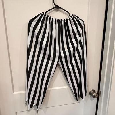 KIDS BLACK AND WHITE STRIPED PIRATE PANTS