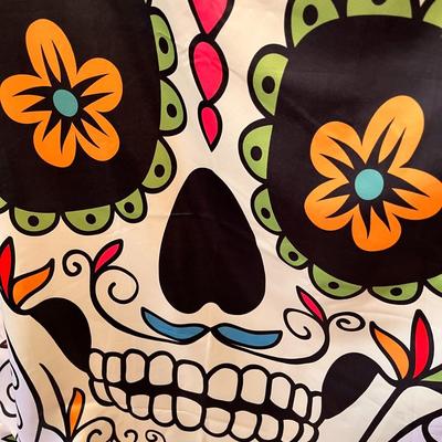 LARGE SILKY â€œDAY OF THE DEADâ€ TABLECLOTH/ WALL HANGING