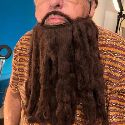 LONG BROWN BEARD, MUSTACHE 