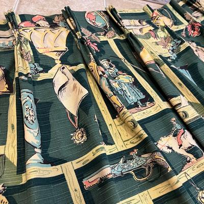 MCM Barkcloth drapes