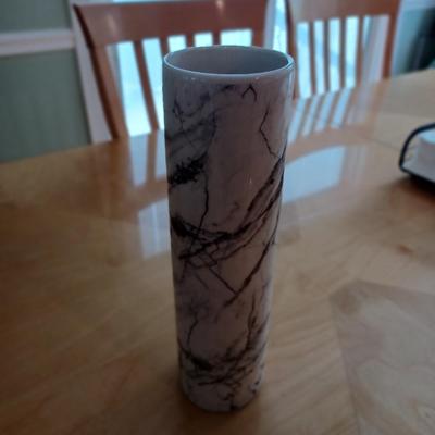 Ceramic Marble Cylinder Vase
