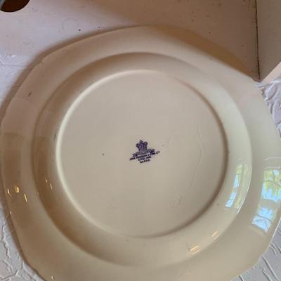 Antique Blue and White Serving Plate John Madden