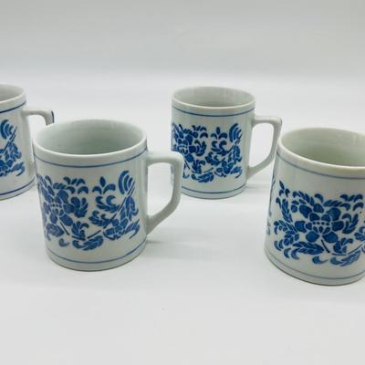 Vintage Cobalt Blue and White Floral Tea Set Plus More